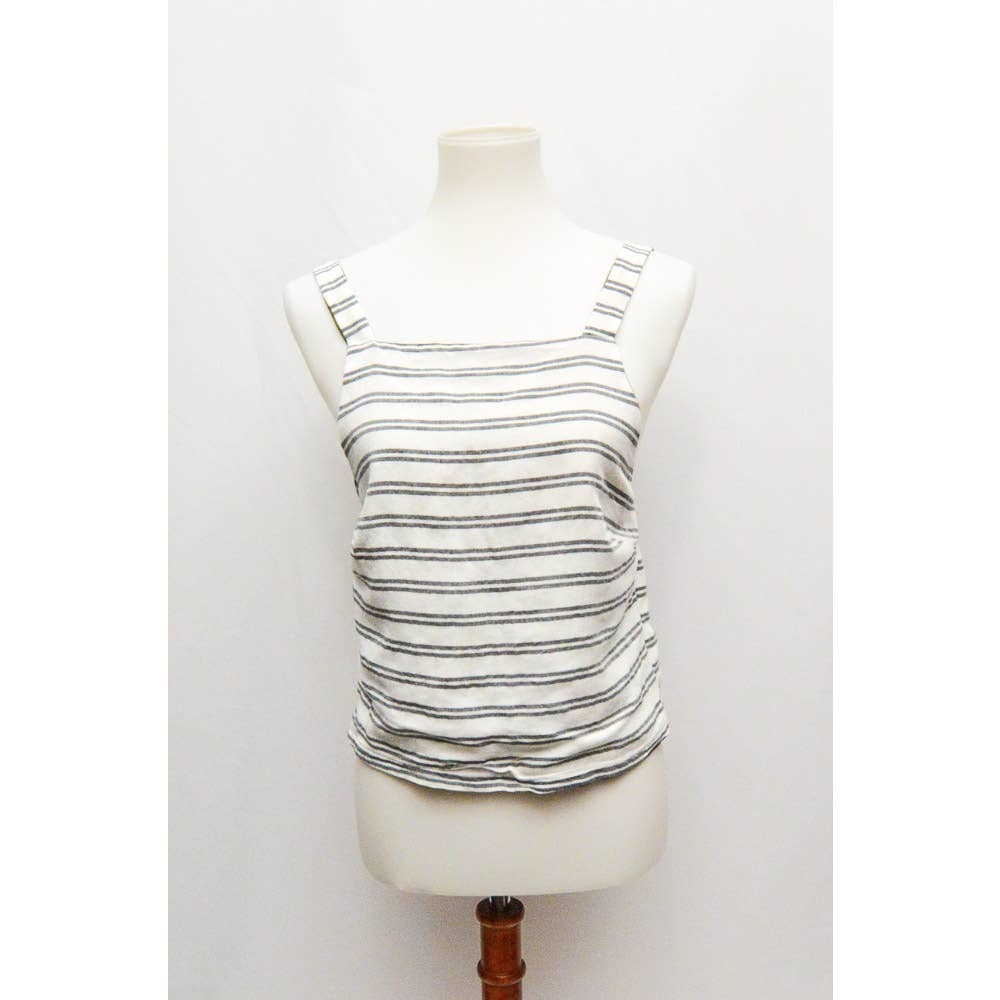 Womens reversible tank top green white S+